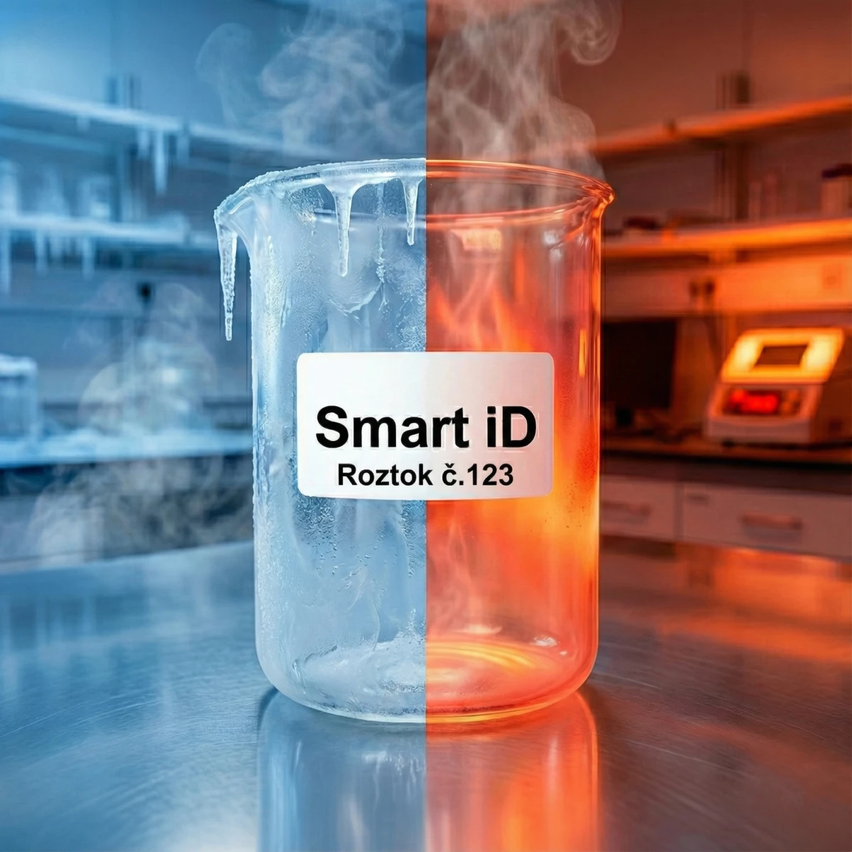 Štítek SmartiD odolný vysoké i nízké teplotě v laboratoři