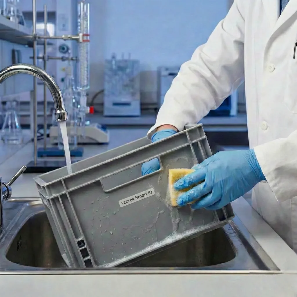 Omyvatelný laboratorní štítek