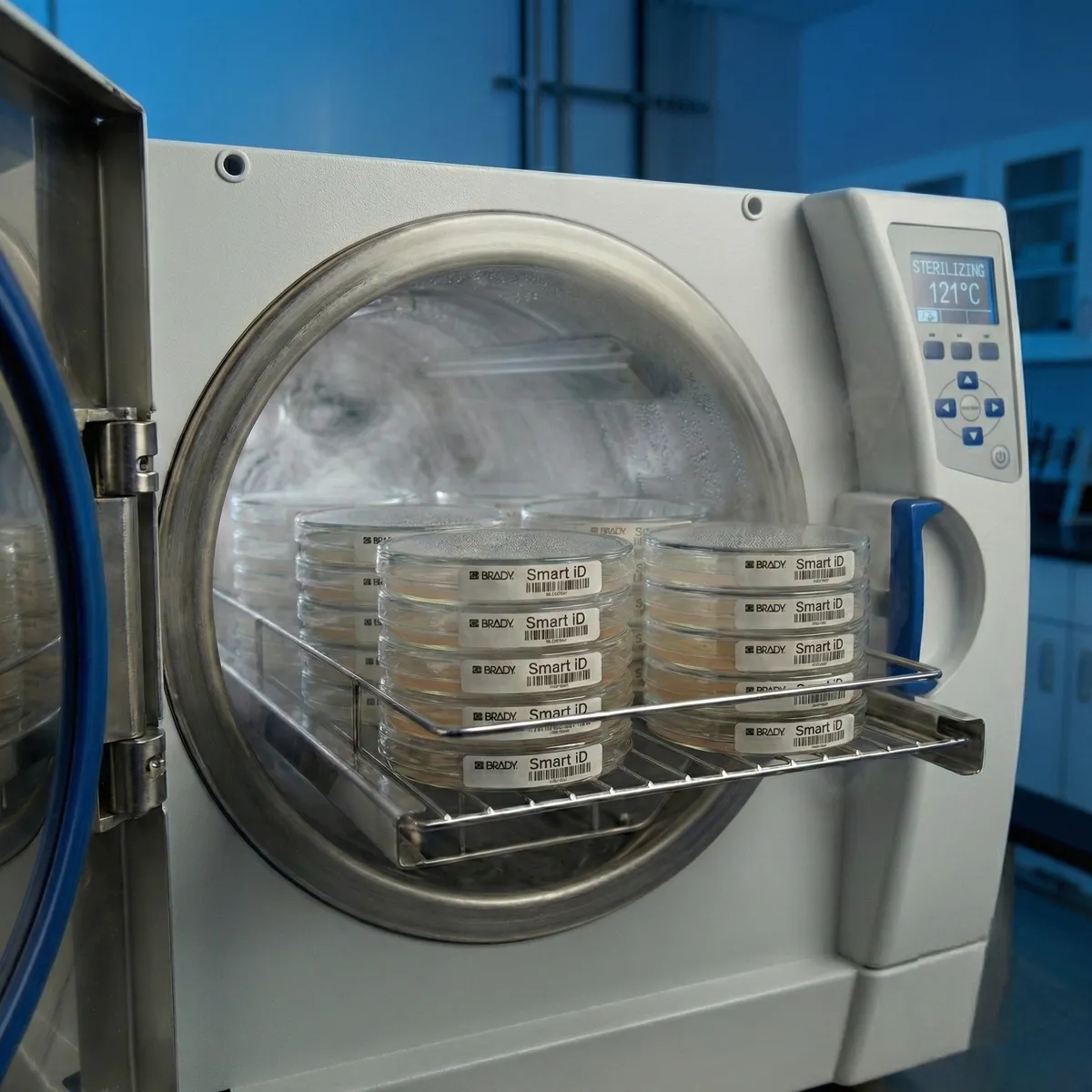 Petriho misky v autoklávu